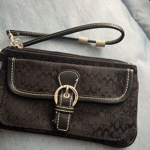 Black Coach Mini Wristlet